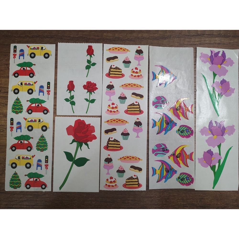 Mrs. Grossmans Sticker Lot Full Partial Sheets flowers Christmas Desserts  S240